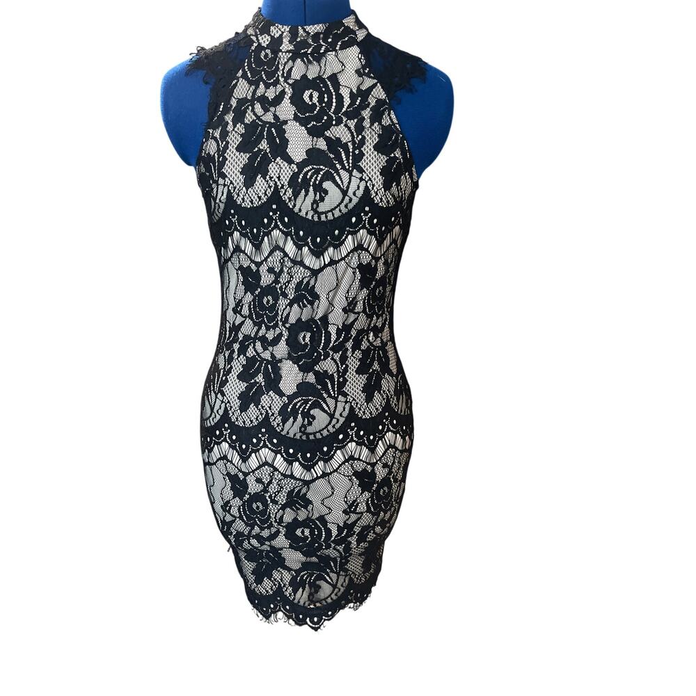 Filly Flair Lace Mini Dress Cocktail Women's Size M Sleeveless Fitted Homecoming
